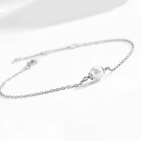 Pearl silver bracelet