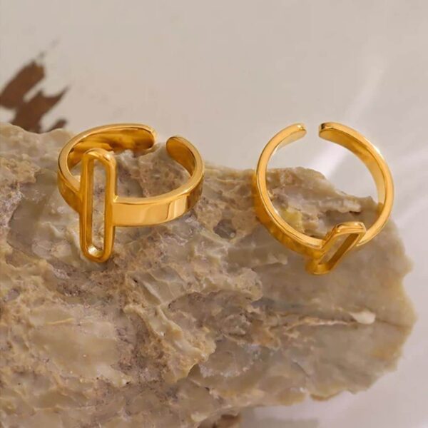 Hollow Gold Adjustable Ring