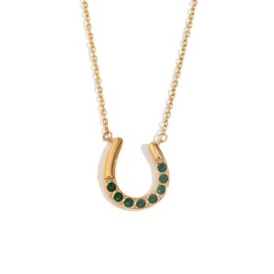 Emerald Horseshoe Necklace