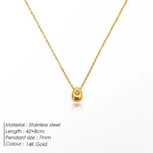 Golden Pebble Necklace