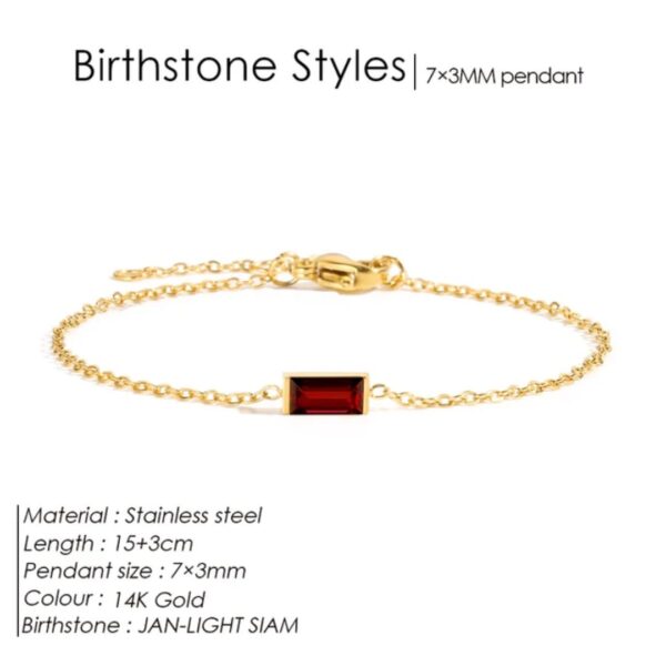 Garnet Birthstone Bracelet