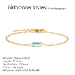 Light Sapphire Birthstone Bracelet
