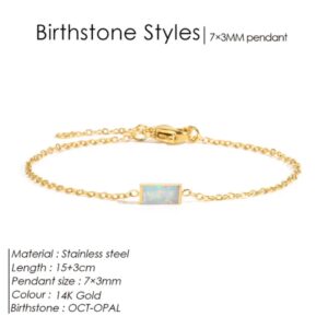 Opal Birthstone Bracelet
