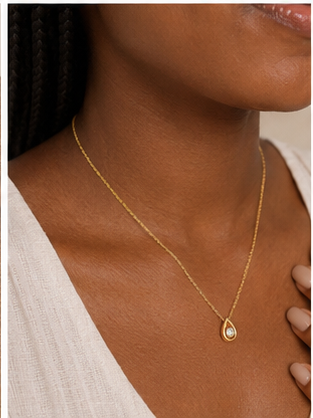 Golden Pebble Necklace