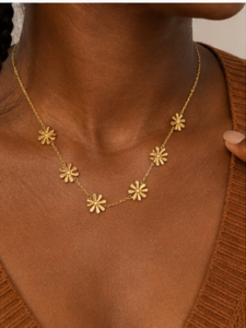 Flower Gold Necklace